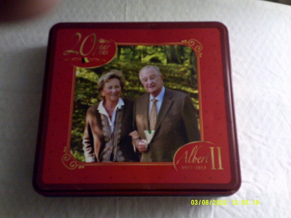 Blikken doos Koning Albert II en Paola, Verzamelen, Ophalen of Verzenden, Zo goed als nieuw, Overige typen
