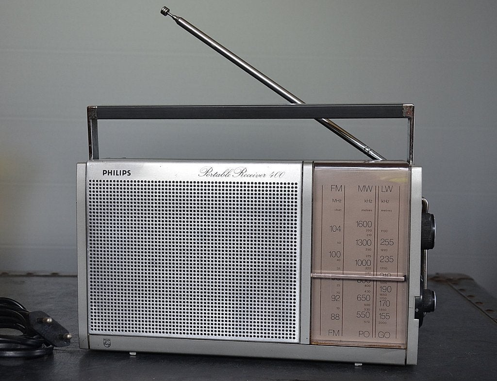 Vintage Philips portable receiver 400 - 1981, Enlèvement ou Envoi, Utilisé, Radio