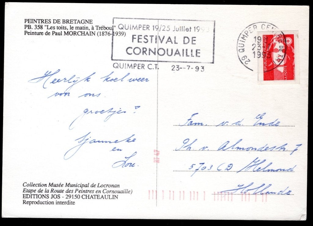 FRANKRIJK Yt. 2907 Postkaart 1993, Verzenden, Gestempeld