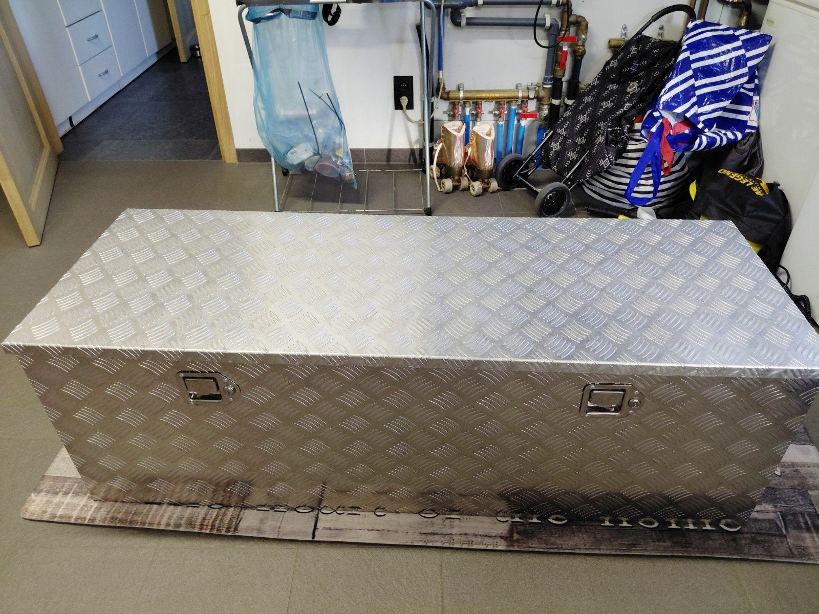 nieuwe disselbak in aluminium traanplaat met sloten, Autos : Divers, Remorques Pièces, Enlèvement, Neuf