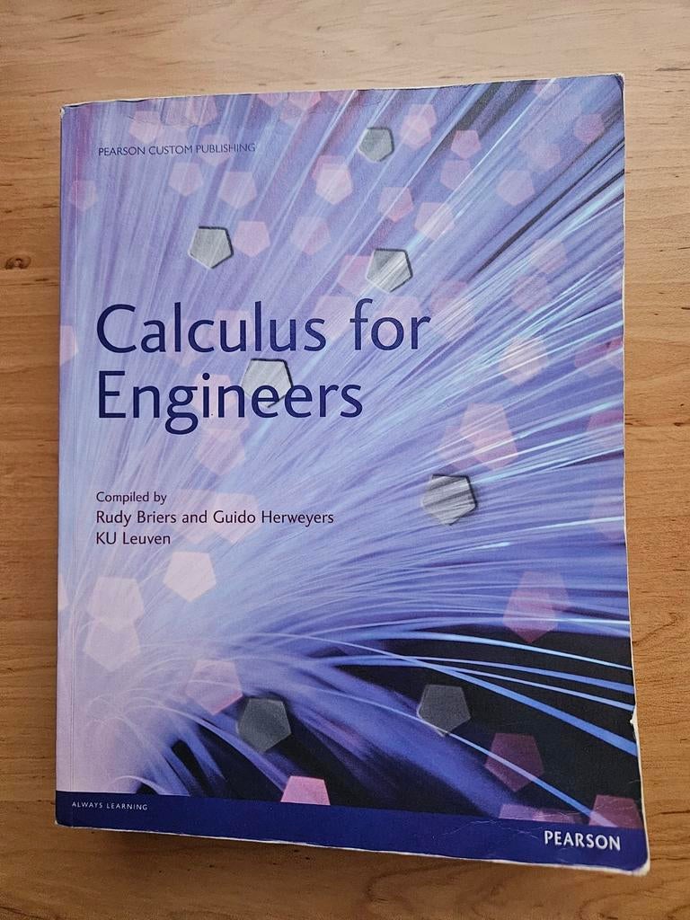 Calculus for Engineers KU Leuven, Livres, Livres d'étude & Cours, Enlèvement ou Envoi