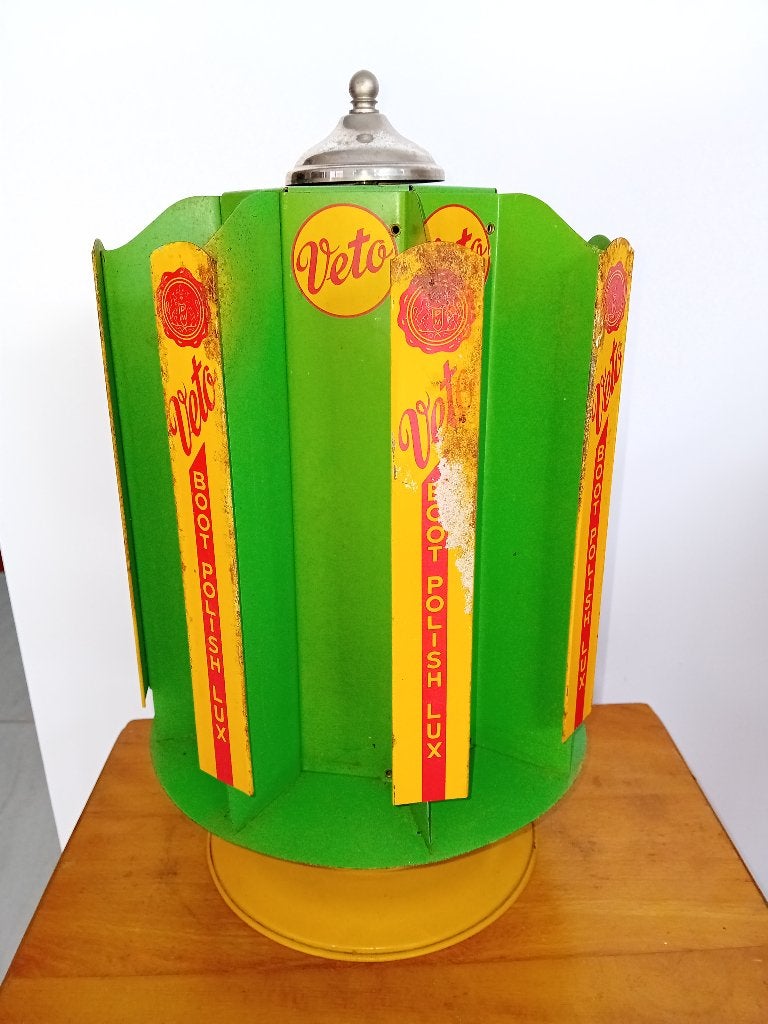 Vintage presentatierek VETO schoensmeer, Ophalen of Verzenden, Gebruikt, Gebruiksvoorwerp