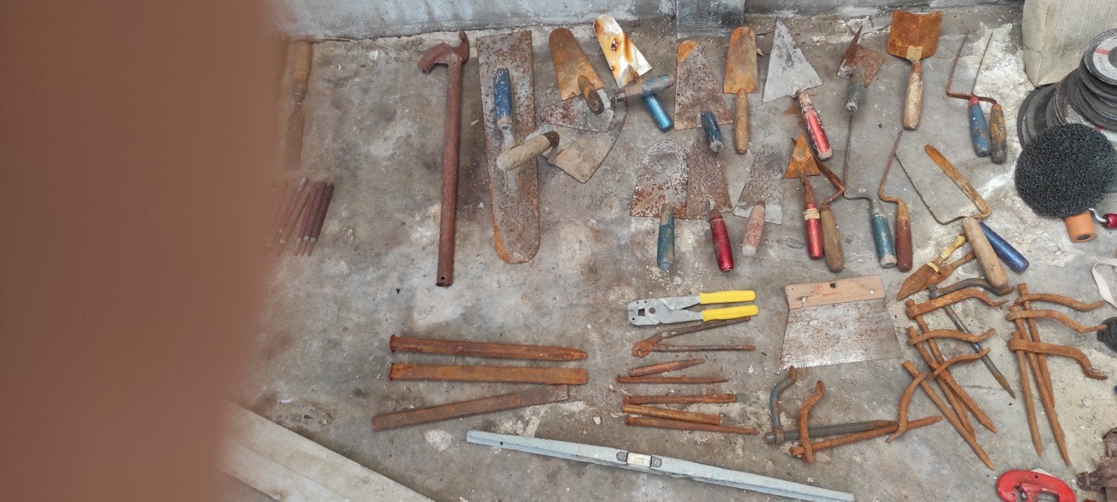 Truweel/troffel, voeger,chapijzer, profielklem,waterpas,bree, Doe-het-zelf en Bouw, Gereedschap | Handgereedschap, Ophalen of Verzenden