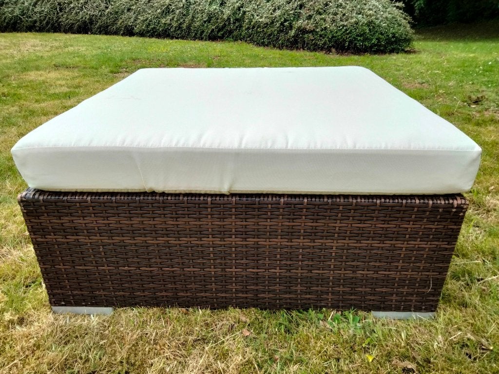 Salontafel - voetenbank, Tuin en Terras, Ophalen, Gebruikt, Vierkant, Aluminium