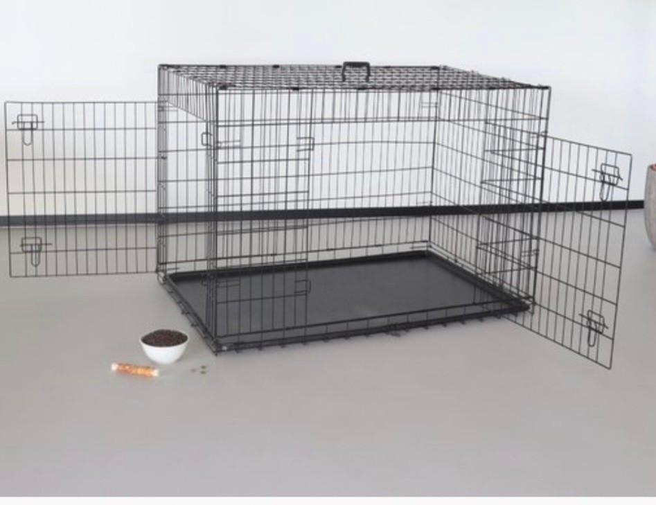 Hondenbench Sterk 122x77x82cm bench hond 2 deuren, Dieren en Toebehoren, Ophalen