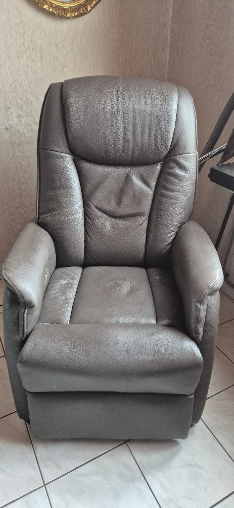 relax zetel, Ophalen, Leder, Eenpersoons, Minder dan 75 cm