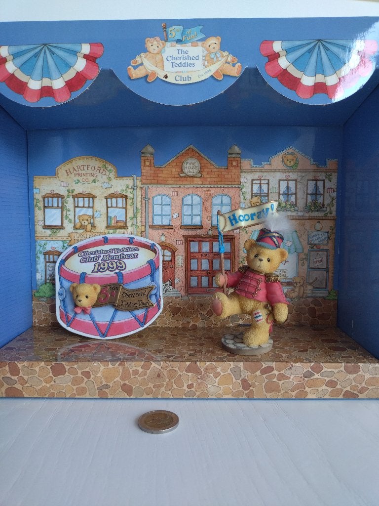 Cherished teddies - Lanny, Collections, Ours & Peluches, Enlèvement ou Envoi, Comme neuf, Statue, Cherished Teddies