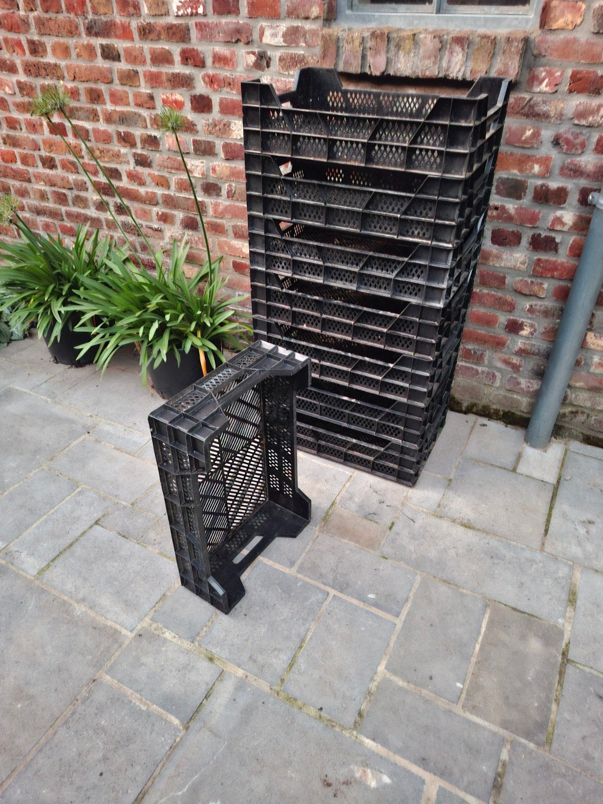 kunstof (planten) kisten, Ophalen