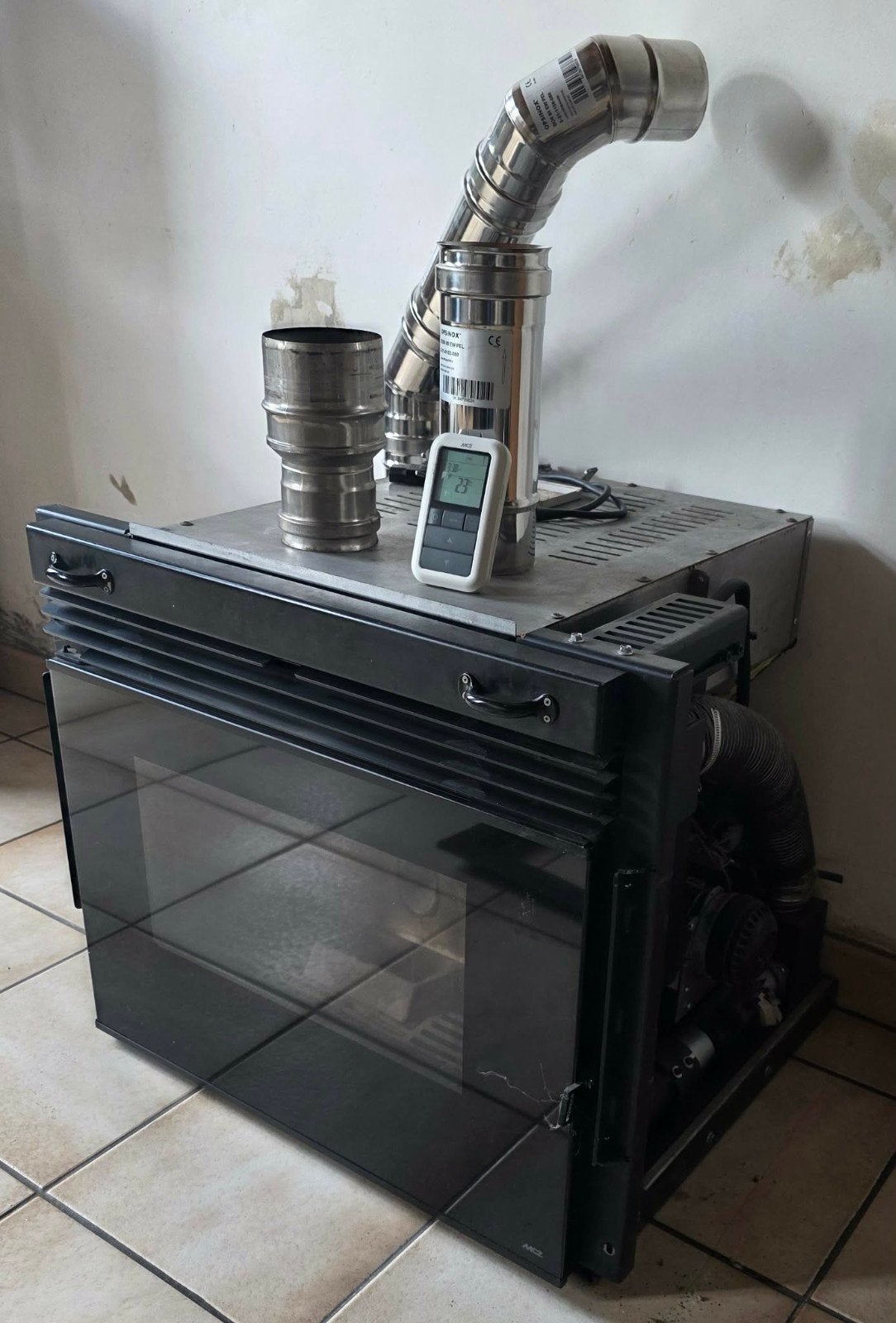 Inzetkachel Boxtherm 70 pallet, Ophalen, Gebruikt, Inbouw, Pelletkachel