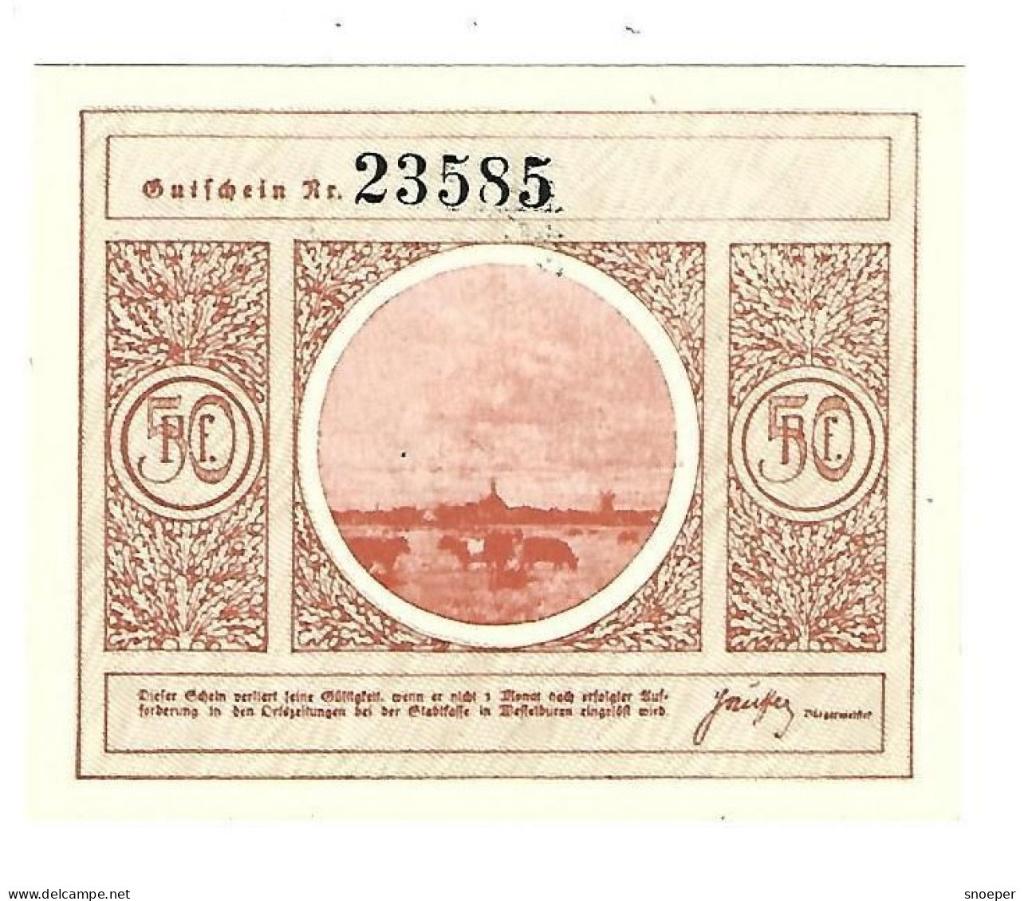notgeld wesselburen 50 pfenni g 1411.1, Postzegels en Munten, Verzenden, Duitsland, Los biljet
