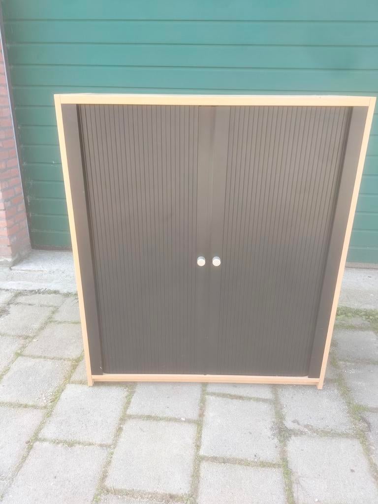 Voorraad 10 kasten, Roldeurkast, hoog 116, zwart-beuken, Huis en Inrichting, Kasten | Roldeurkasten en Archiefkasten, Ophalen