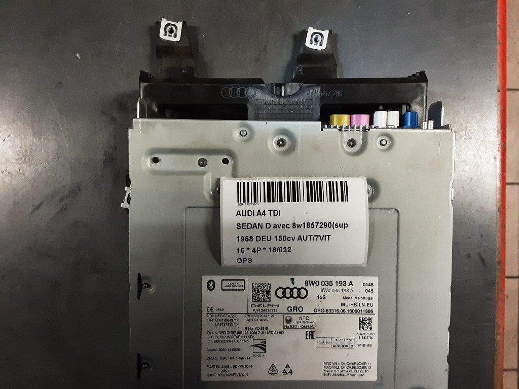 SYSTEME NAVIGATION GPS Audi A4 (B9) (8W0035193A), Mevr. I. Hauben, Audi, Utilisé, Rue de l'Espoir 34 34
4030  GRIVEGNÉE, BE