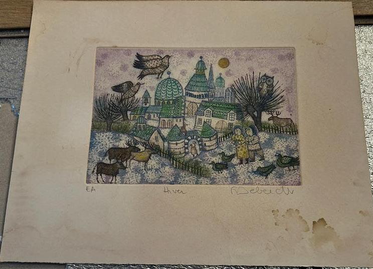 Lithographie Francoise Deberdt, Enlèvement ou Envoi
