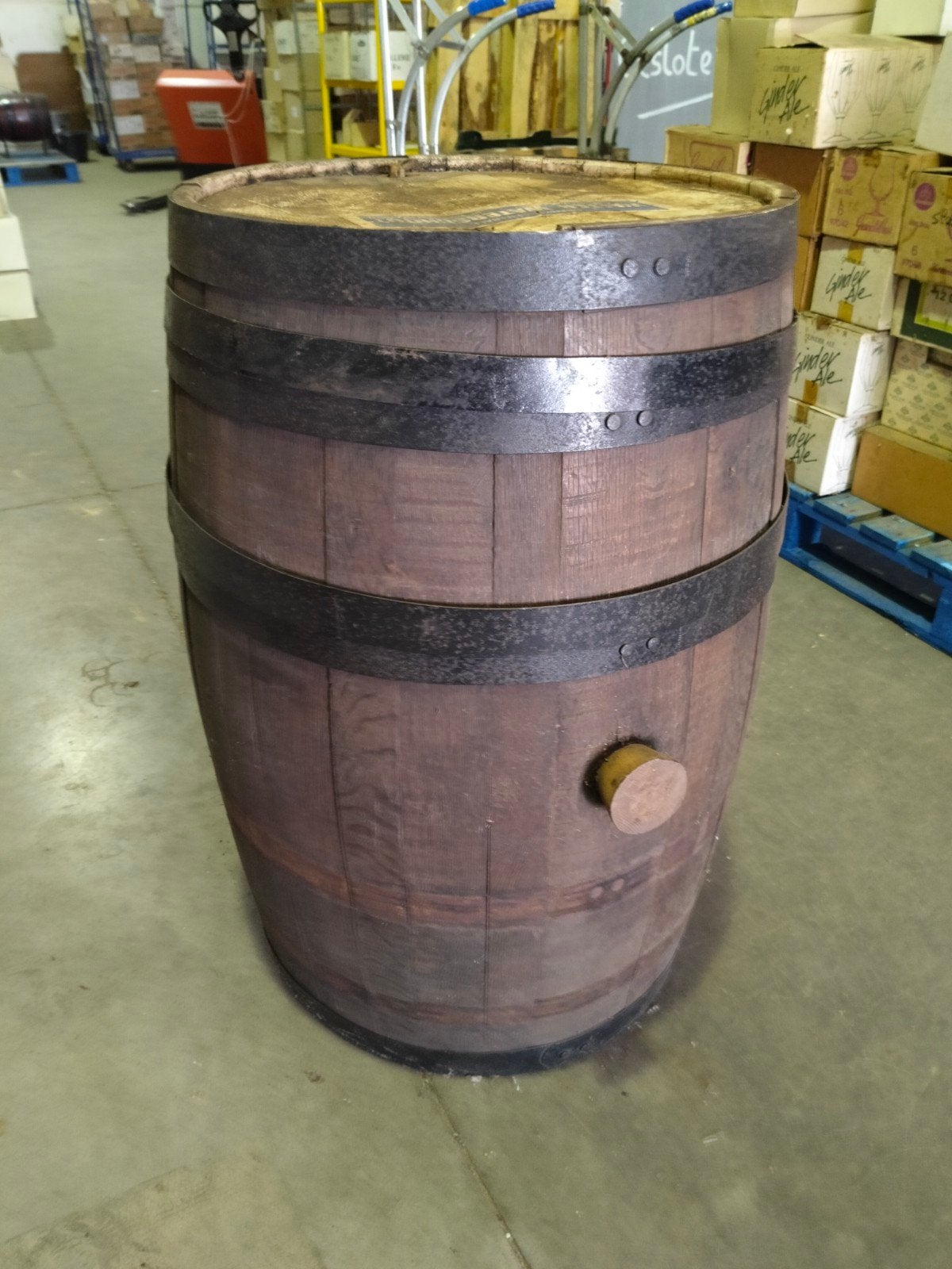 groot houten vat, Ophalen