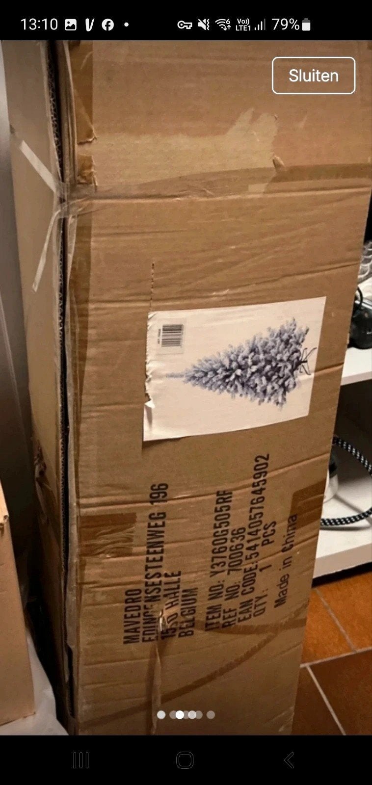 super beau sapin de Noël complet avec de la neige, Enlèvement ou Envoi, Comme neuf