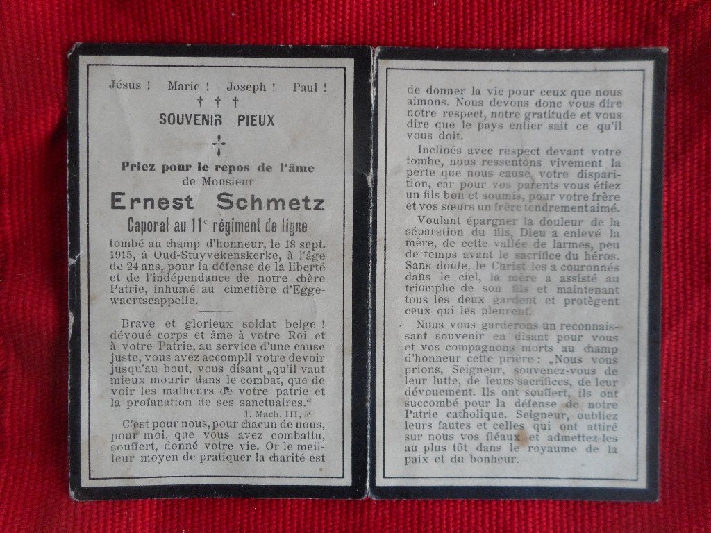 image Caporal Armée Belge 11 Ligne Oud-Stuyvekenskerke 1915, Collections, Envoi
