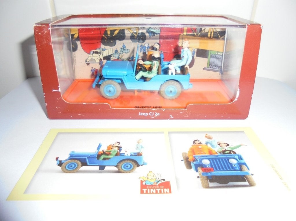 Kuifje nr 09 De Jeep CJ 2a, Verzamelen, Stripfiguren, Zo goed als nieuw, Overige typen, Kuifje, Ophalen of Verzenden