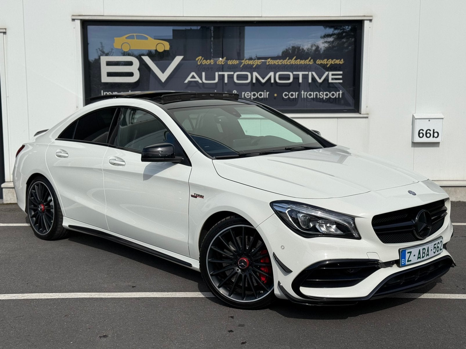 MERCEDES CLA 45 4 MATIC - PANO-  RECARO - AERO PACK, Auto's, Automaat, 4 cilinders, Wit, Bedrijf