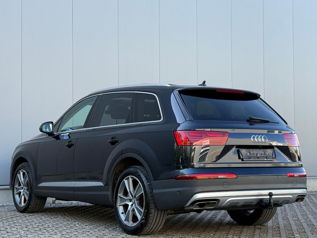 Audi Q7 3.0TDi V6 Quattro 7Zit Pano Camera DodeH Keyless VCP, Auto's, Audi, Automaat, Blauw, 7 zetels, Leder
