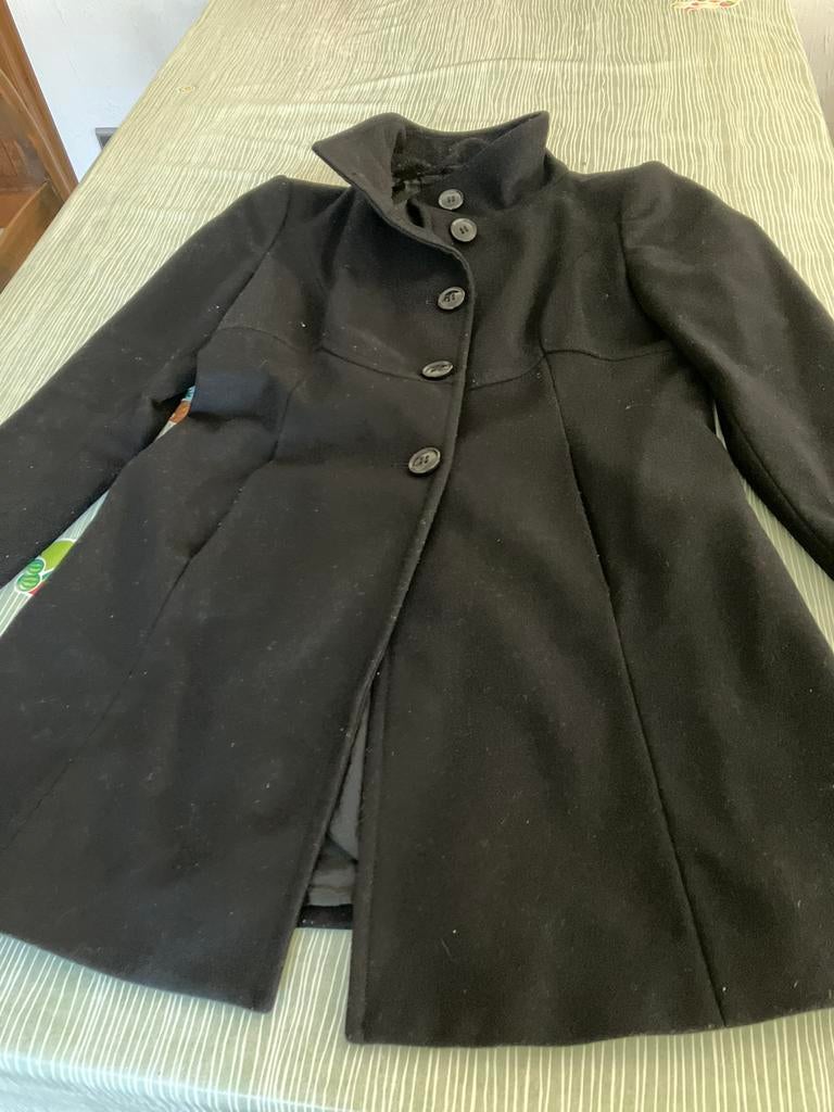 Dames winterjas Benetton, Kleding | Dames, Ophalen, Zo goed als nieuw, Maat 38/40 (M), Zwart