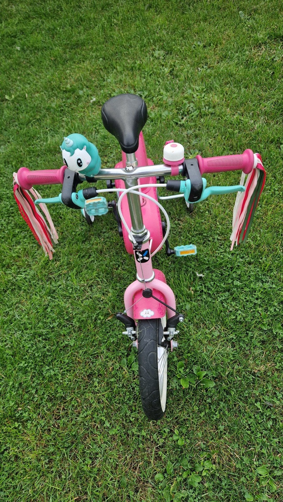 btwin kinderfiets meisjesfiets 14 Inch met zijwieltjes, Stabilisateurs, Comme neuf, Enlèvement, Btwin