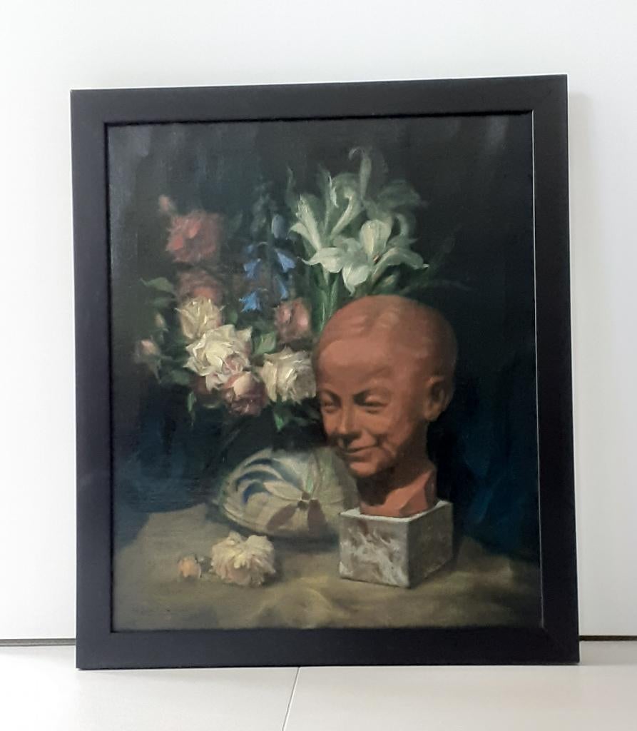 Schilderij "De glimlach", Antiquités & Art, Art | Peinture | Classique, Enlèvement