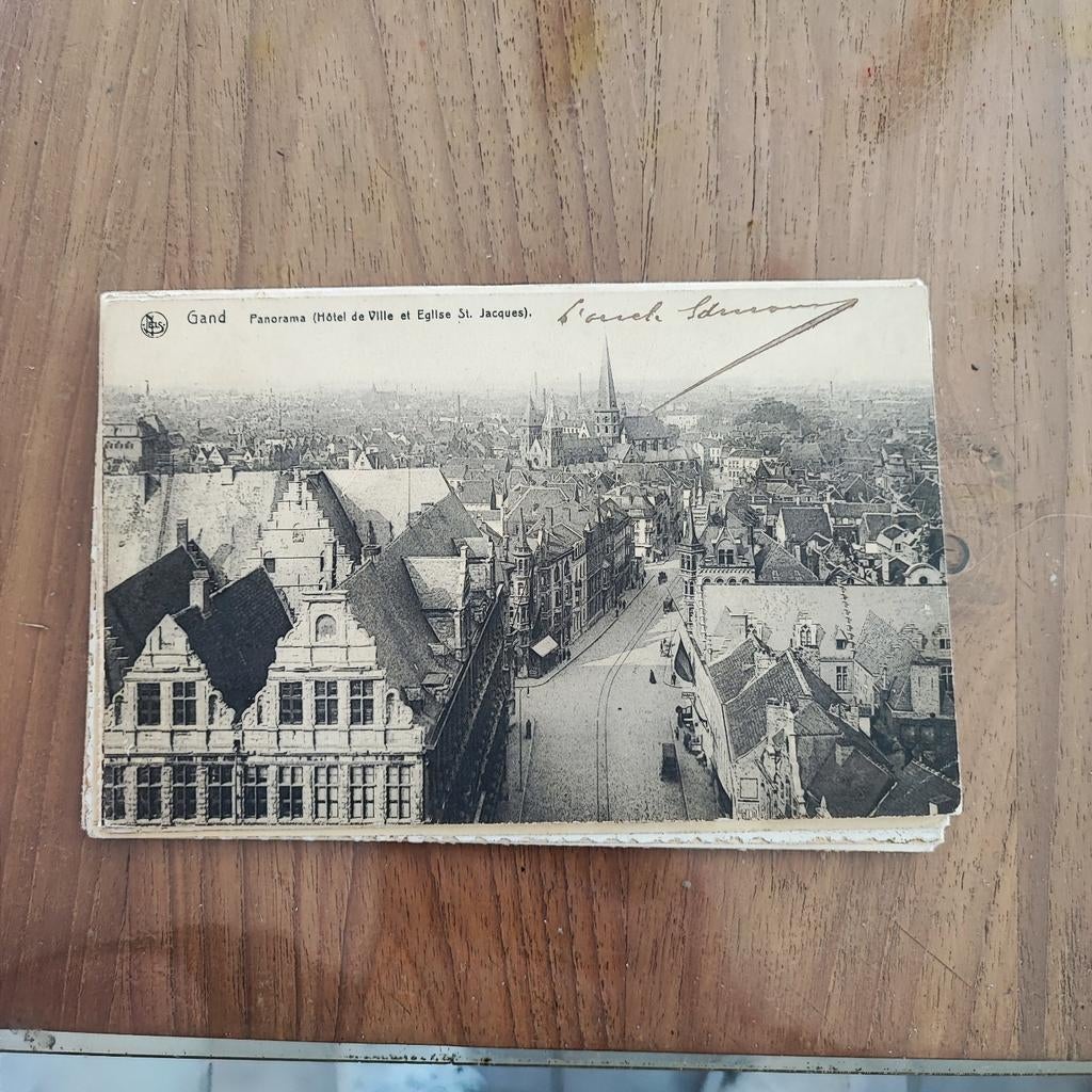 Hôtel de ville et église Saint-Jacques Panorama de Gand, Enlèvement ou Envoi
