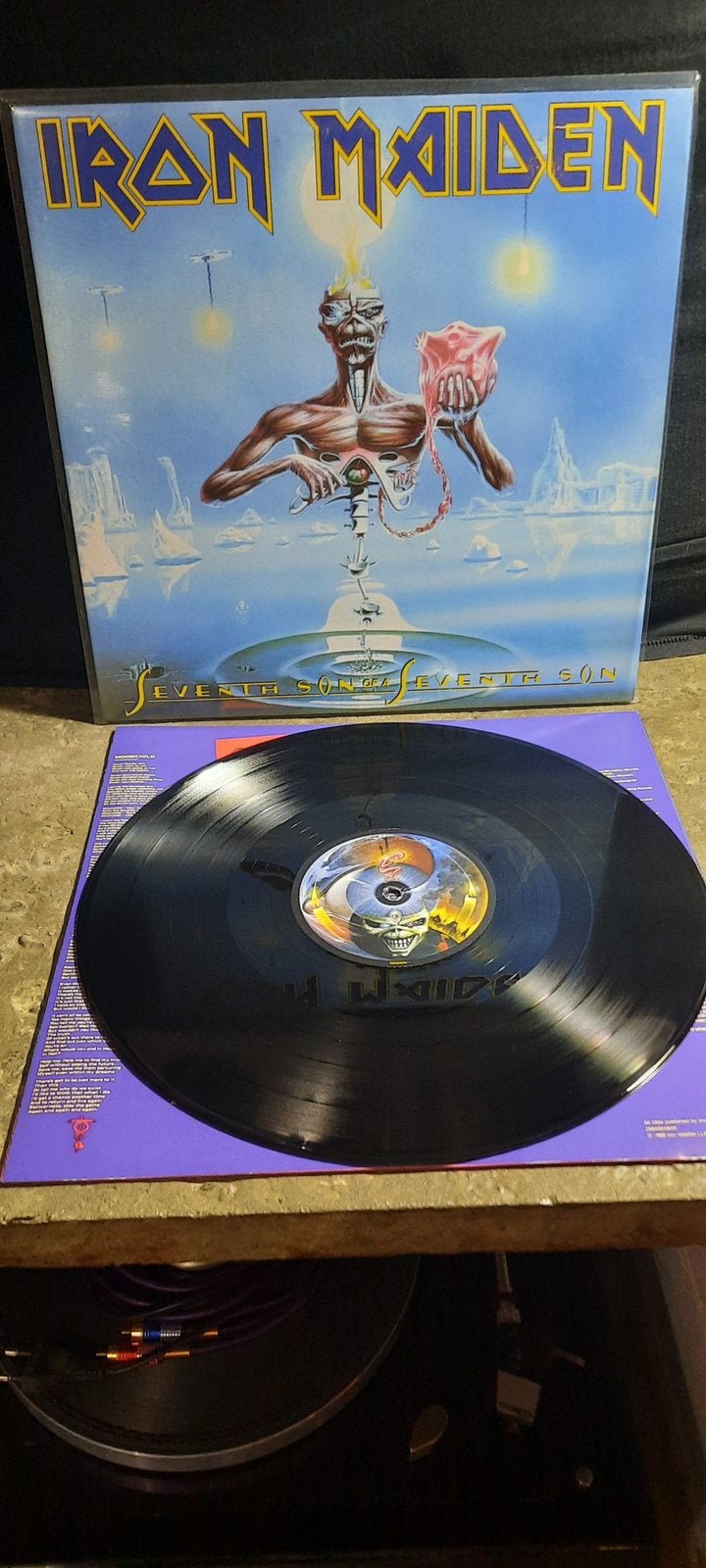 Vinyl lp iron maiden seventh son of seventh son, Cd's en Dvd's, Vinyl | Hardrock en Metal, LP, Metal, Ophalen of Verzenden, Zo goed als nieuw