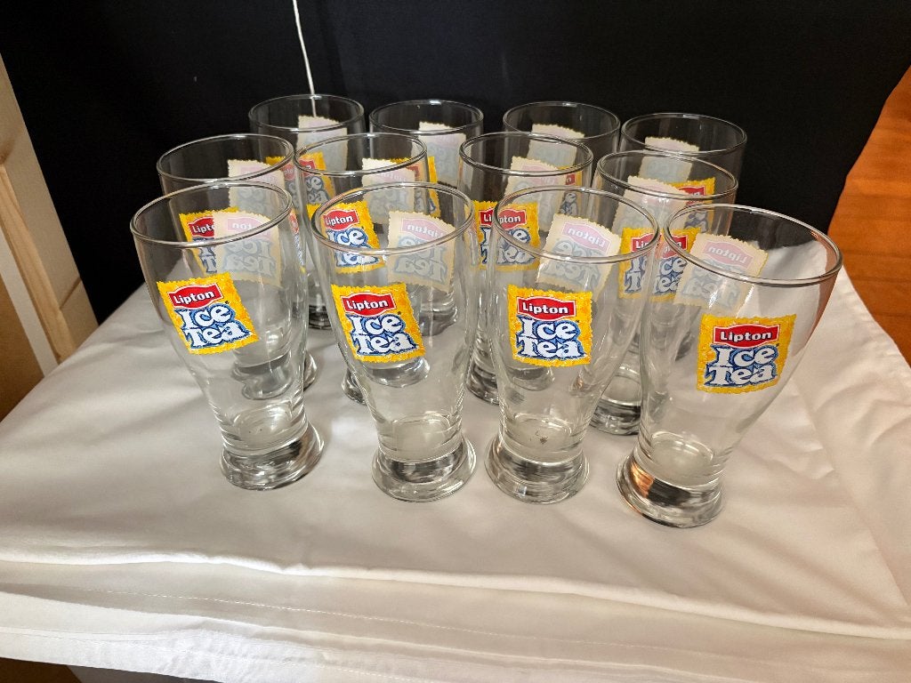 verres Ice tea Lipton, Verzamelen, Ophalen, Zo goed als nieuw, Frisdrankglas