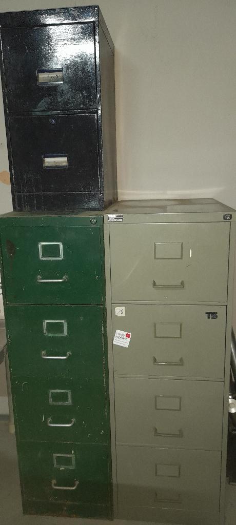 3 verschillende dossierkasten, Ophalen, Gebruikt, 50 tot 100 cm, Metaal
