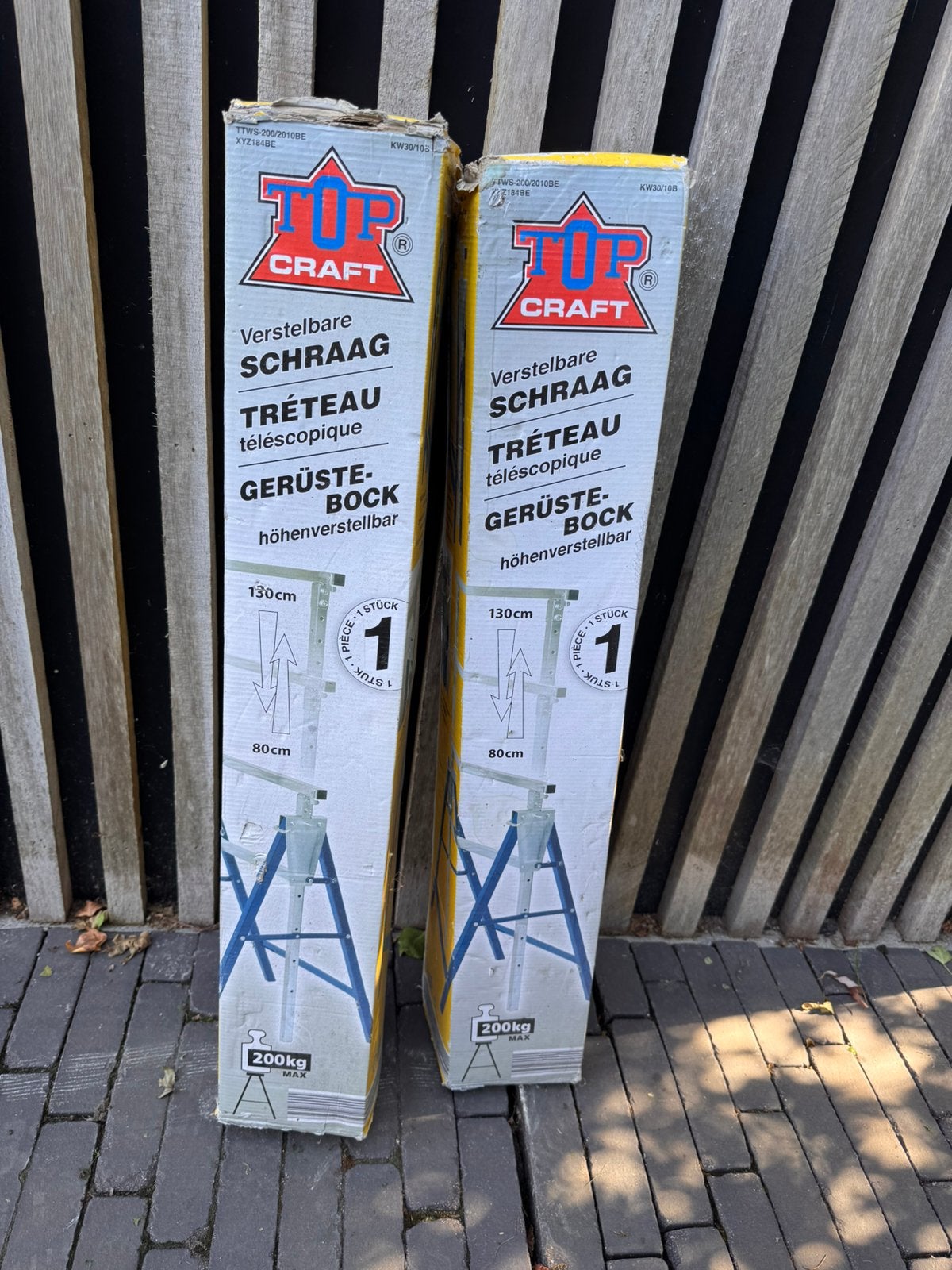 2 verstelbare schragen, Bricolage & Construction, Enlèvement, Comme neuf