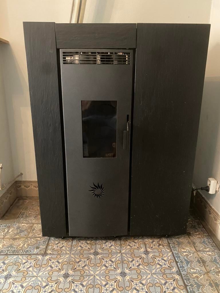 Pelletkachel, Huis en Inrichting, Kachels, Ophalen, Gebruikt, Vrijstaand, Pelletkachel