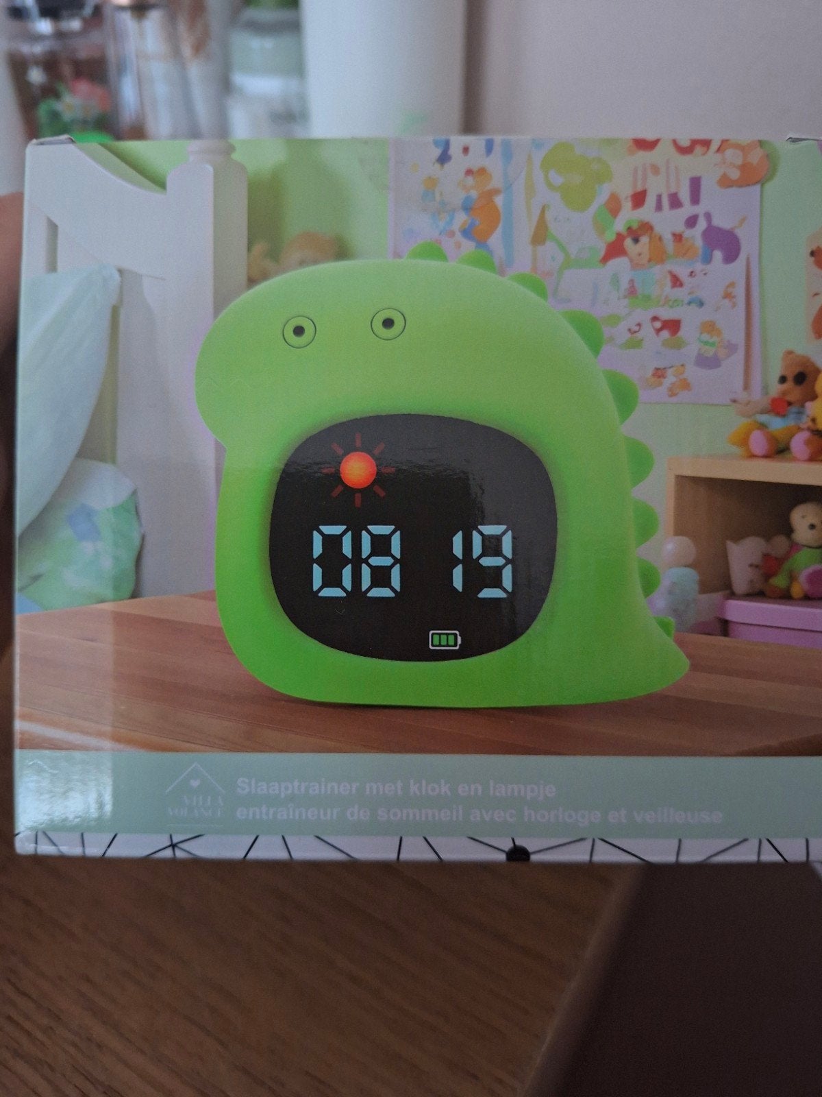 slaaptrainer met klok en lampje, Ophalen