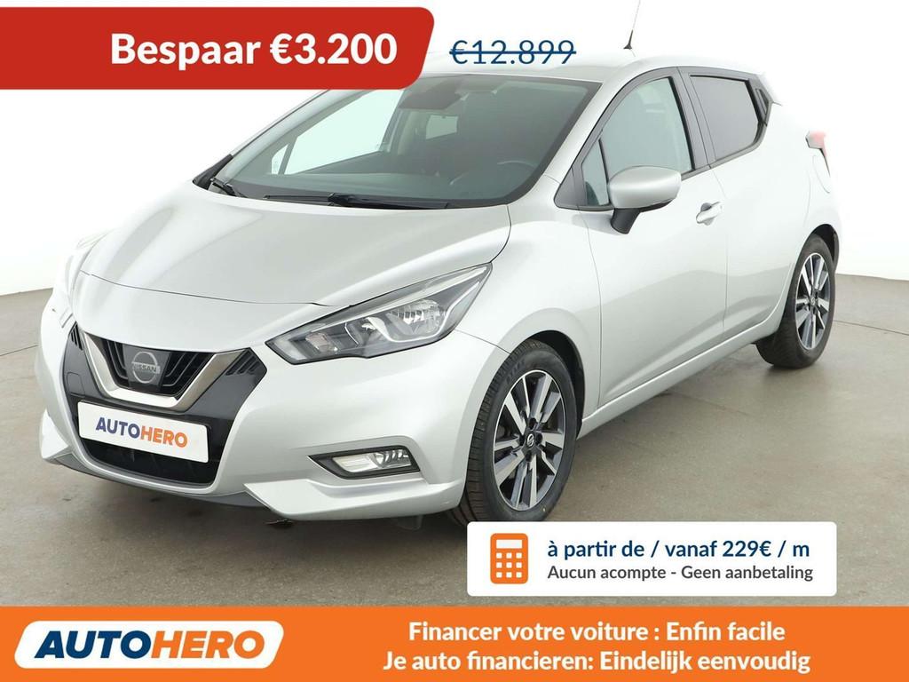 Nissan Micra 1.5 dCi N-Connecta (bj 2018), https://public.car-pass.be/vhr/755a9239-ac94-4278-88a1-eef5410a885f, Stof, Gebruikt