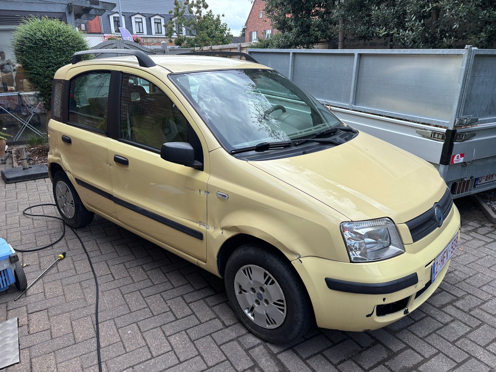 Fiat panda 1.1 benzine airco 2004 meeneemprijs/export, Autos, Fiat, 1242 cm³, Jaune, Boîte manuelle, 5 portes