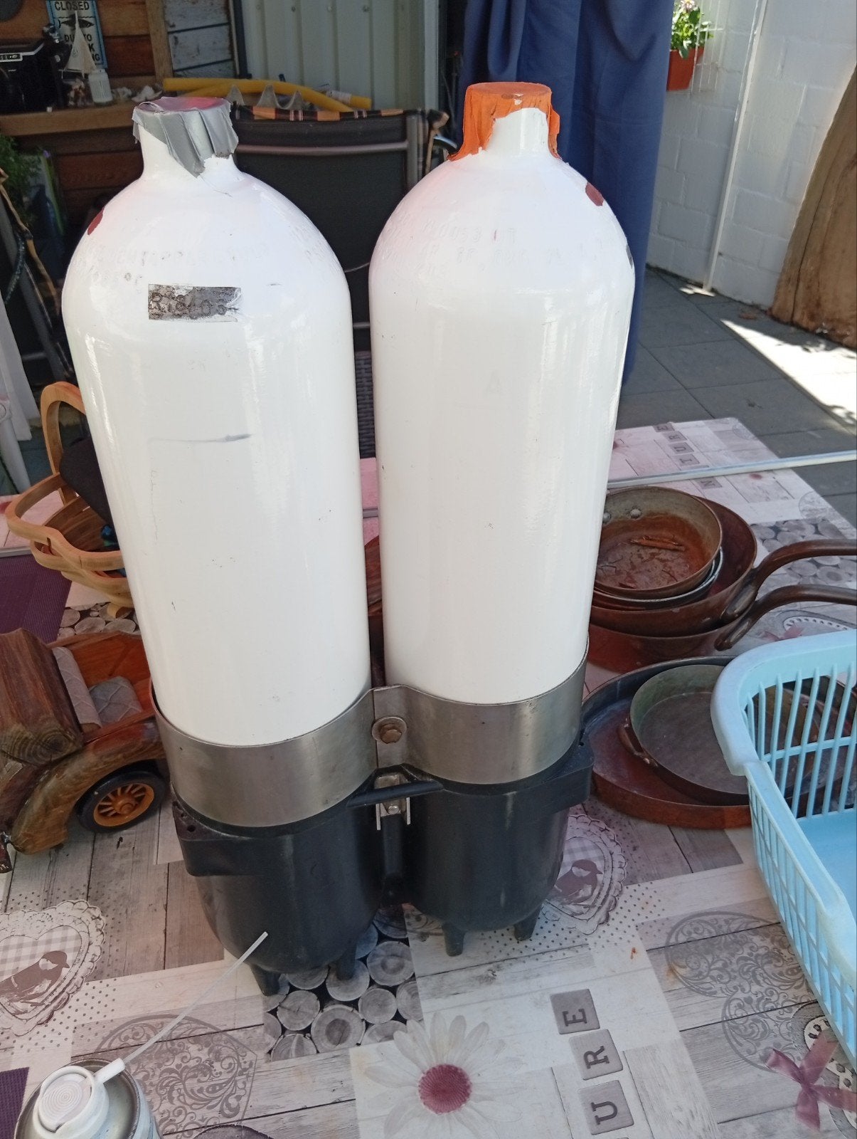 bie 2 x 7 liter 230 bar, Watersport en Boten, Duiken, Ophalen