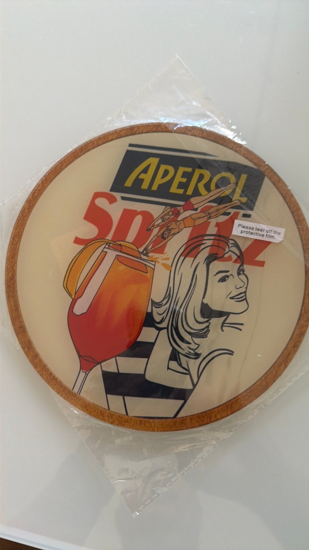 Prachtig acryl hoogglans bord Aperol Spritz - retro vintage, Ophalen of Verzenden, Nieuw, Reclamebord