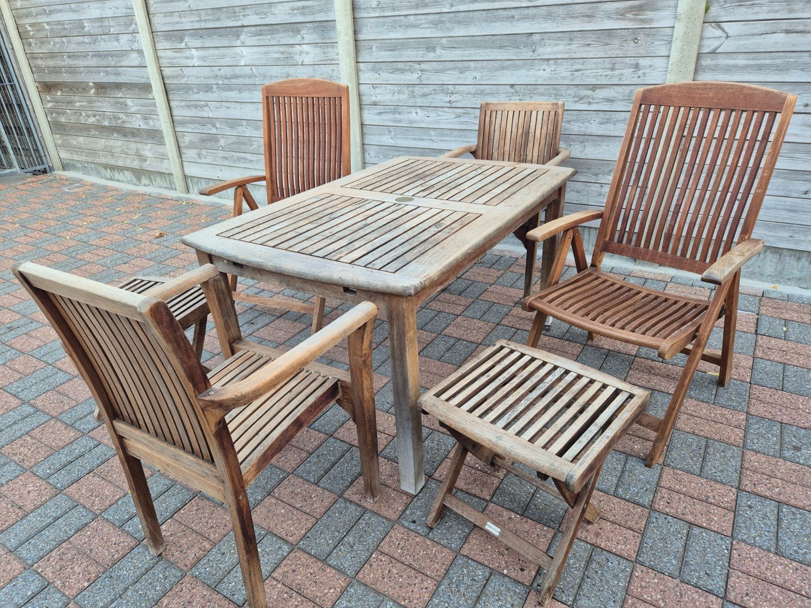 te koop teak tuinset, Ophalen, Tuinset