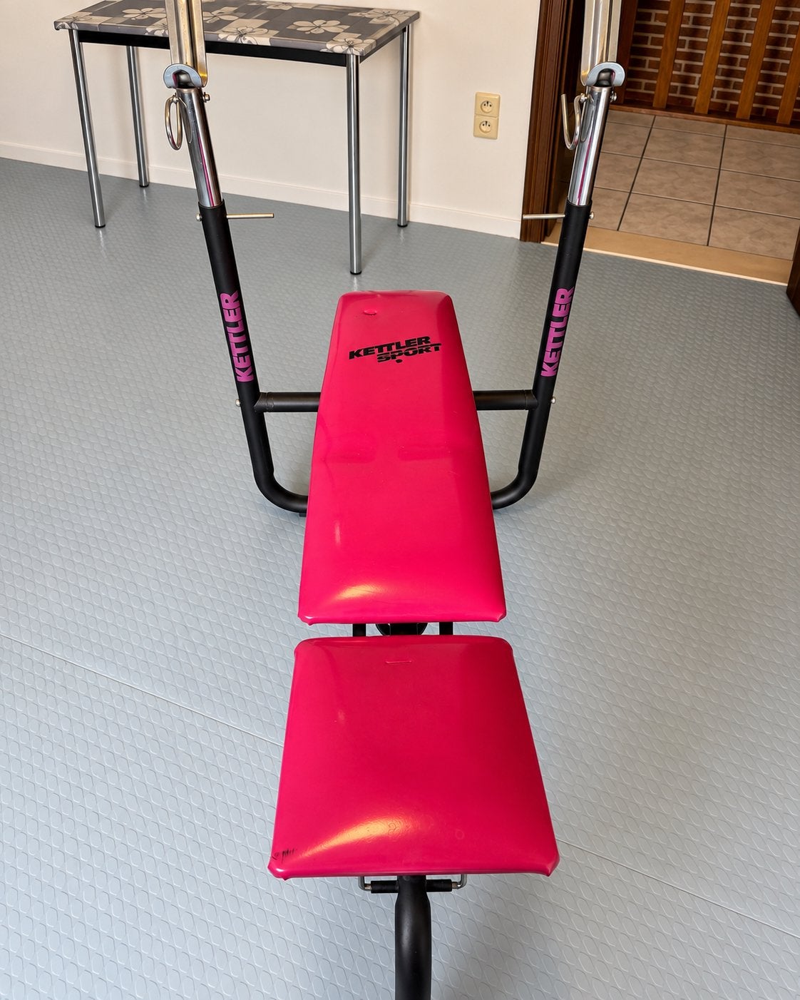 Kettler fitnessbank halterstangen, gewichten & accessoires, Ophalen, Gebruikt, Fitnessbank