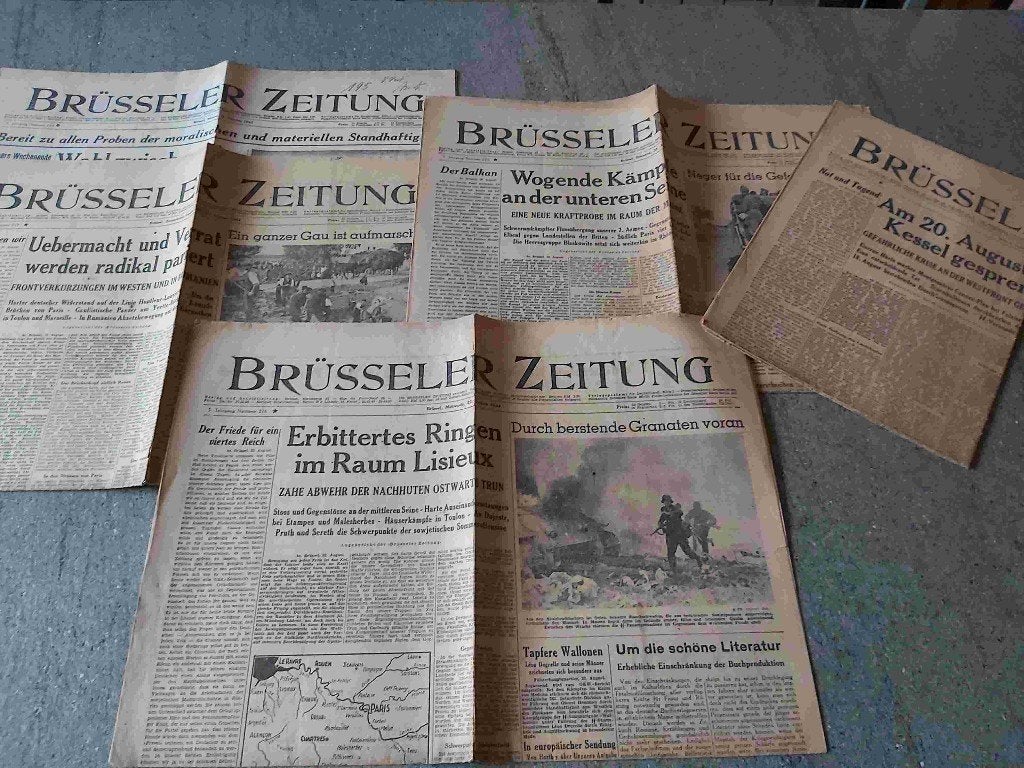 Zeitung Brussel Oorlog Guerre Bezetting NSADP Brigade Pers, Verzamelen, Verzenden, 1940 tot 1960