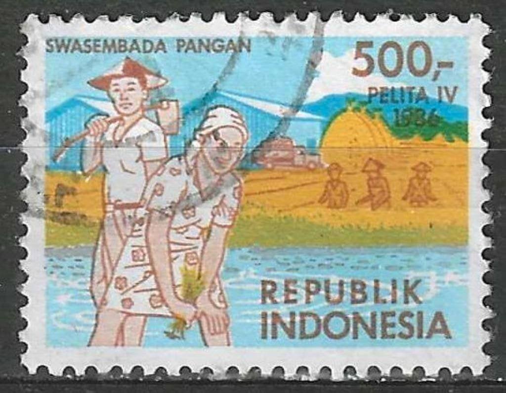 Indonésie 1986 - Yvert 1083 - 4ème plan quinquennal (ST), Envoi, Affranchi