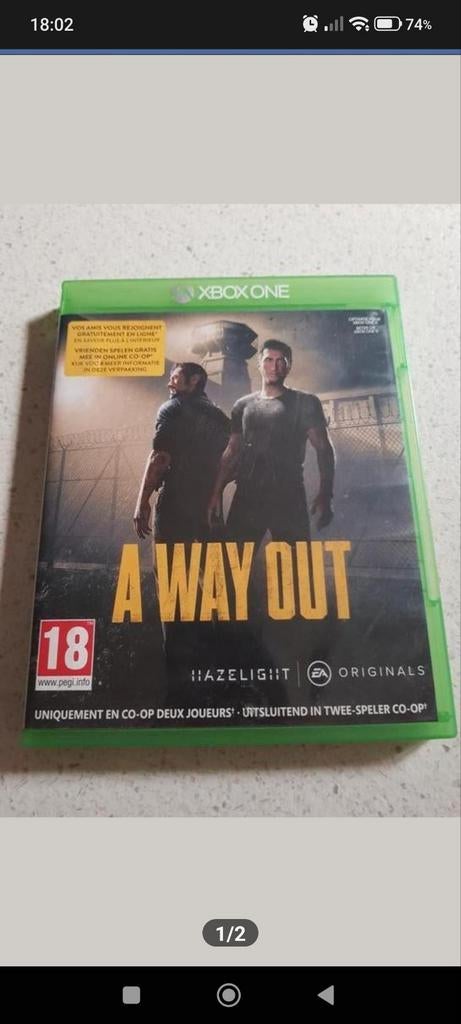 Jeux Xbox a way out, Consoles de jeu & Jeux vidéo, Enlèvement