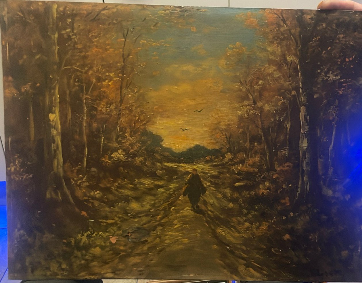 Schilderij op houten plaat, Ophalen of Verzenden