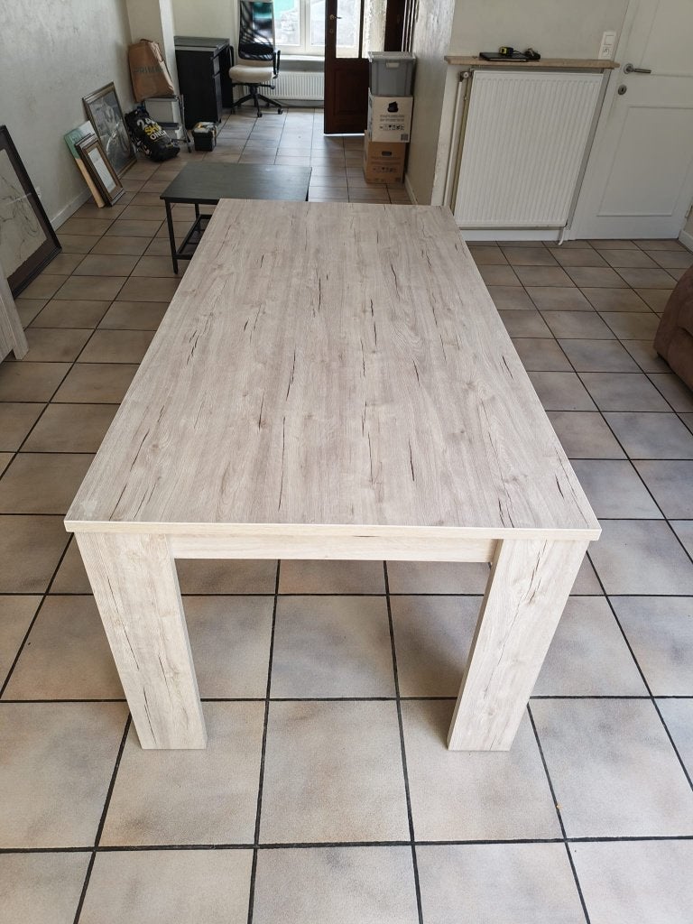 Houten eettafel te koop (inclustief buffetkast), Huis en Inrichting, Tafels | Eettafels, Ophalen, 50 tot 100 cm, Zo goed als nieuw