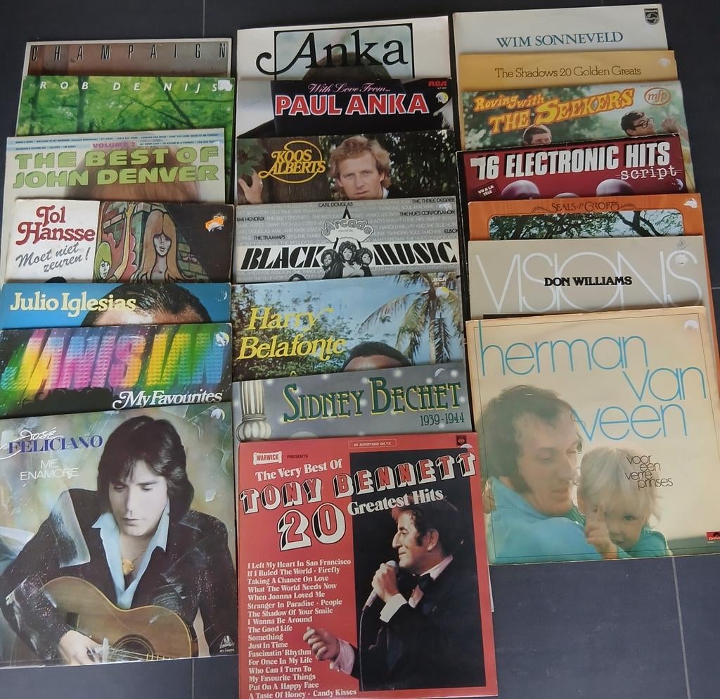 Stapel van 40 LP's, Ophalen