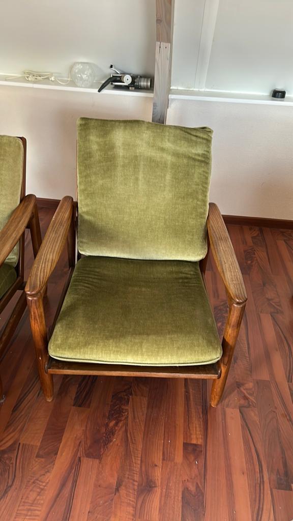 Vintage Deens salon., Huis en Inrichting, Fauteuils, Gebruikt, Ophalen