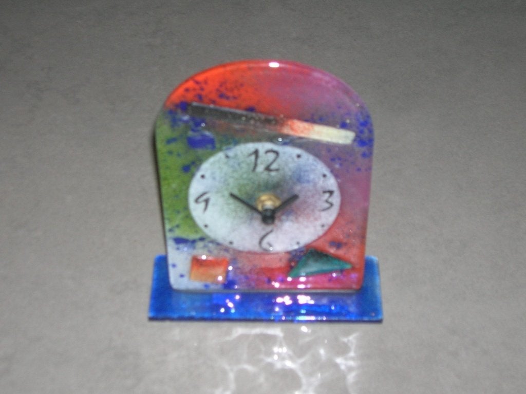 Glazen Murano klok, Maison & Meubles, Accessoires pour la Maison | Horloges, Comme neuf, Réveil ou Horloge, Enlèvement