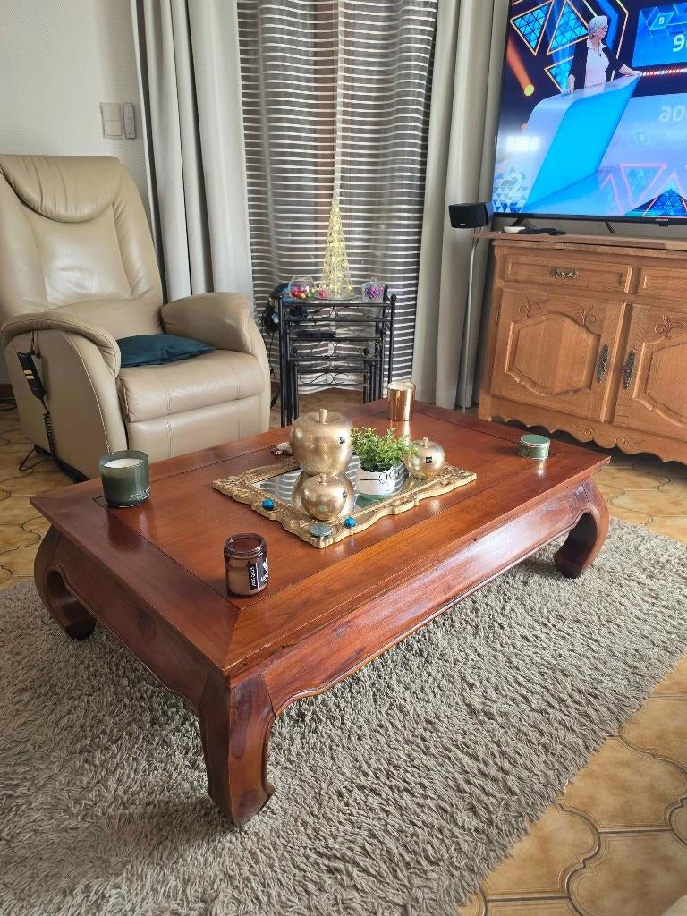 Table de salon en Teck, Teck, 100 à 150 cm, Moins de 50 cm, Comme neuf