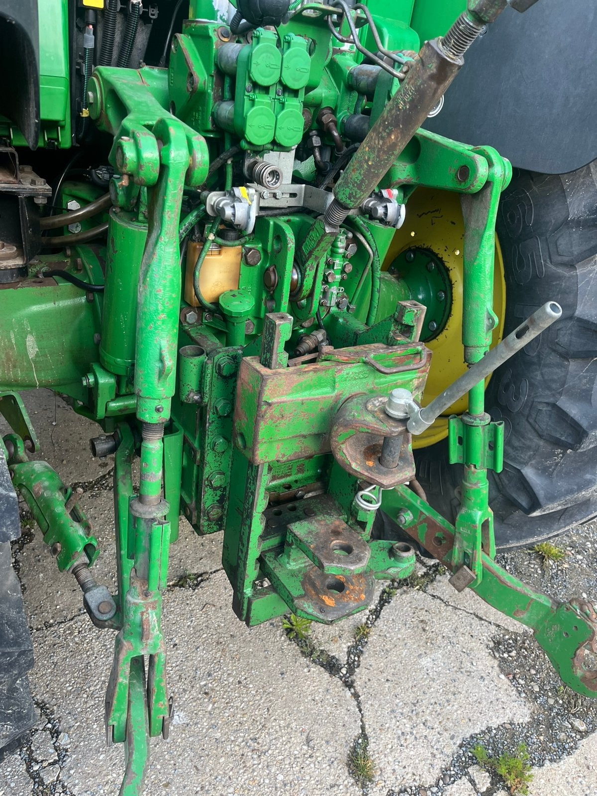 John deere slede en trekhak, Ophalen, Gebruikt