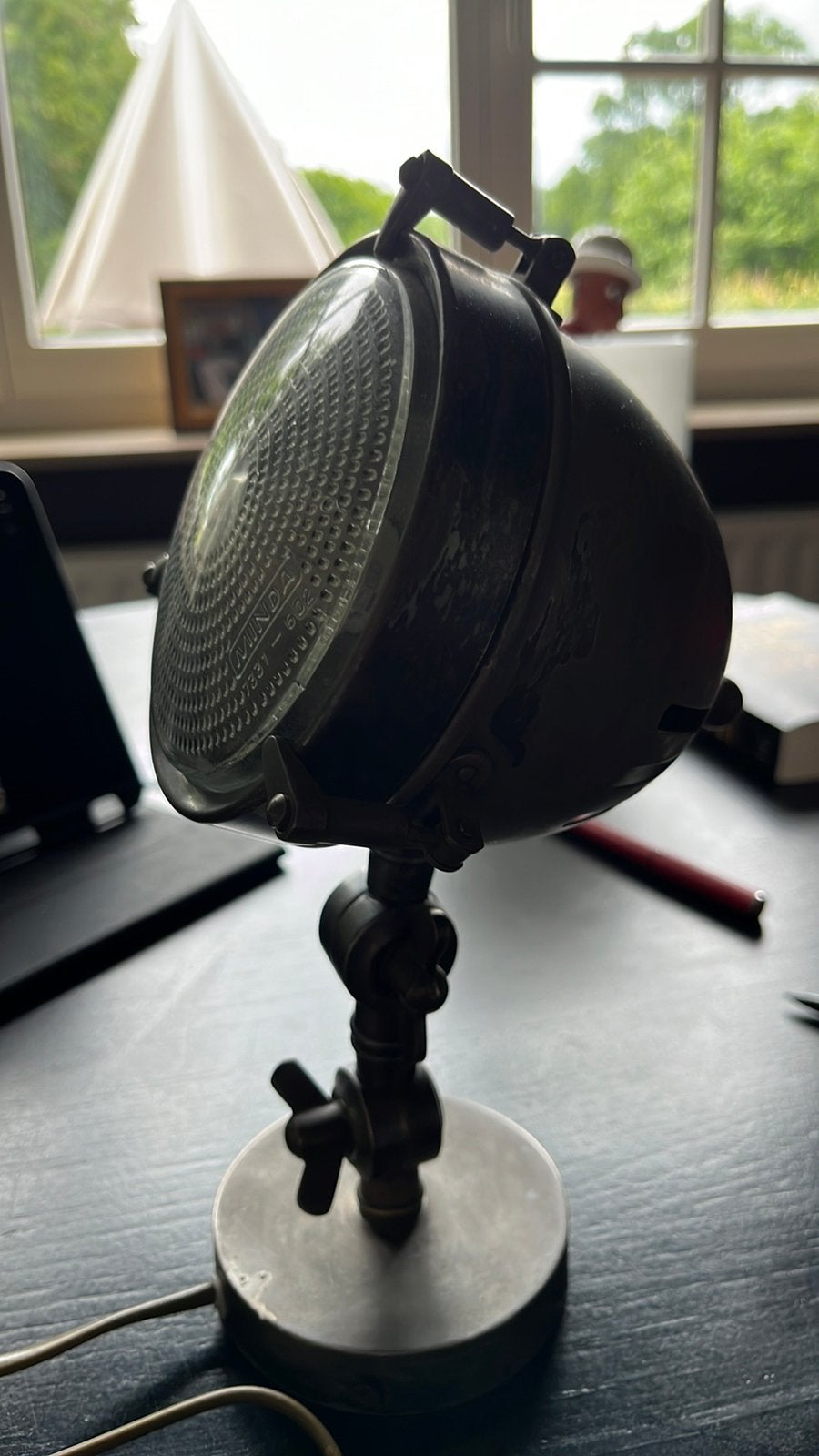 Lampe style projecteur cinema, Enlèvement, Comme neuf, Verre
